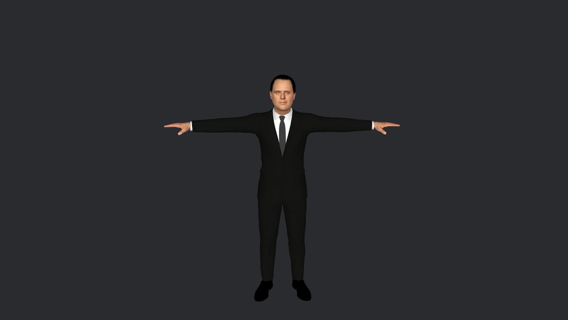 Hannibal Lecter Hyper Realistic Full Body Rigged Character 3D model_2