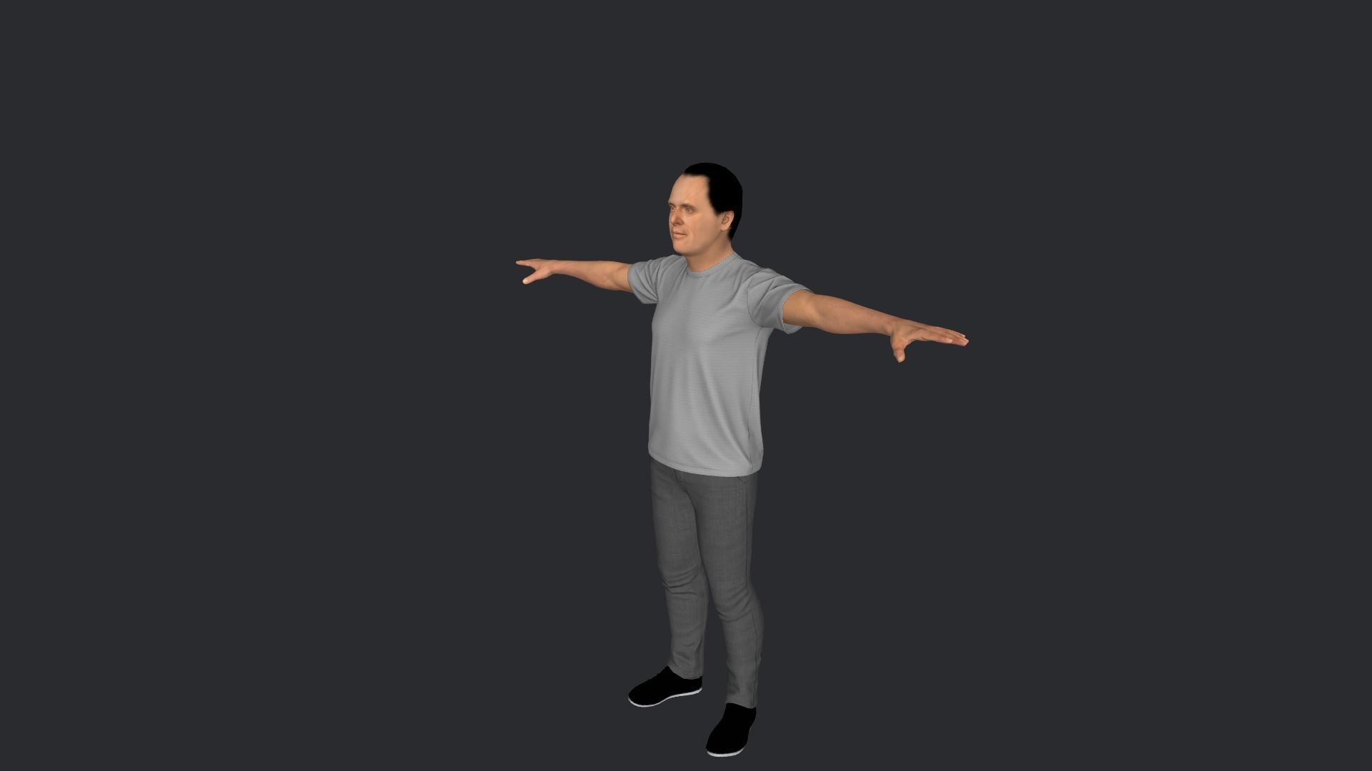 Hannibal Lecter Hyper Realistic Full Body Rigged Character 3D model_26
