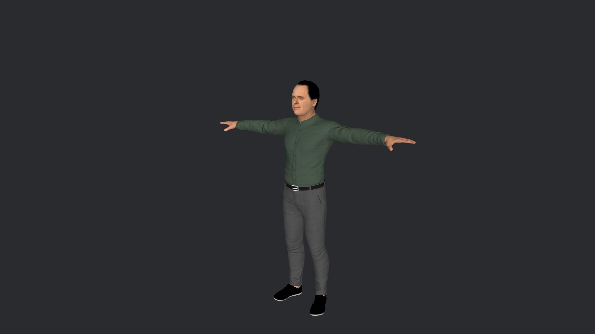 Hannibal Lecter Hyper Realistic Full Body Rigged Character 3D model_11