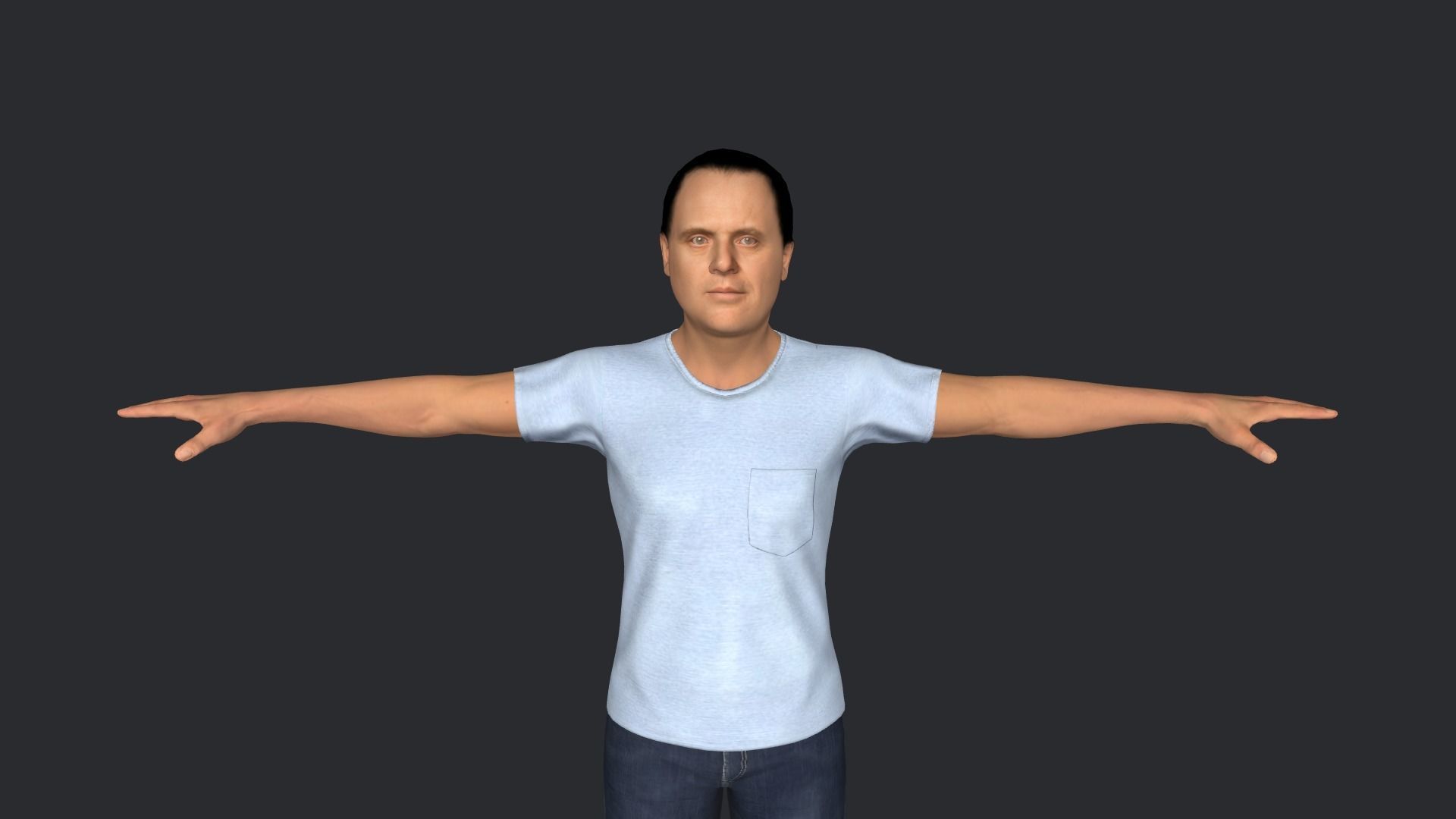 Hannibal Lecter Hyper Realistic Full Body Rigged Character 3D model_14