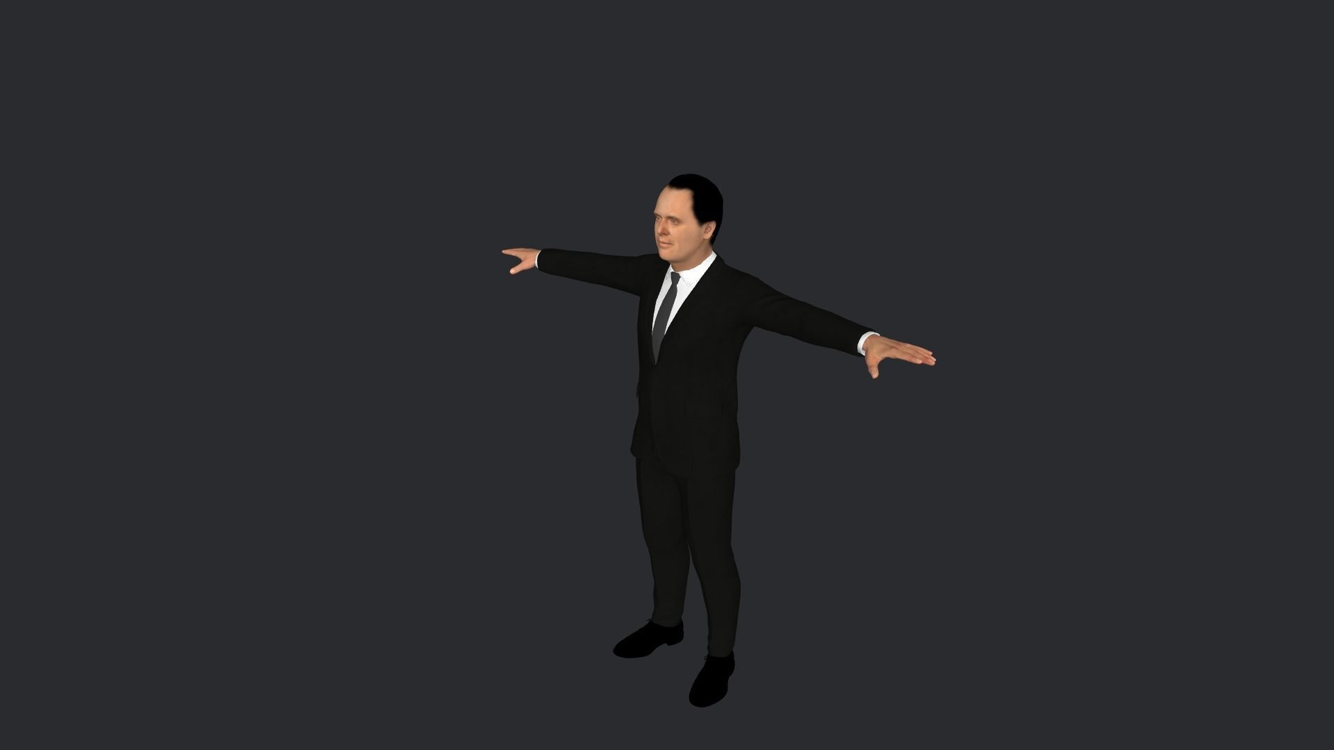 Hannibal Lecter Hyper Realistic Full Body Rigged Character 3D model_3