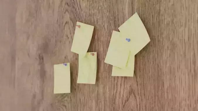 Post-it notes on the wall Stickers