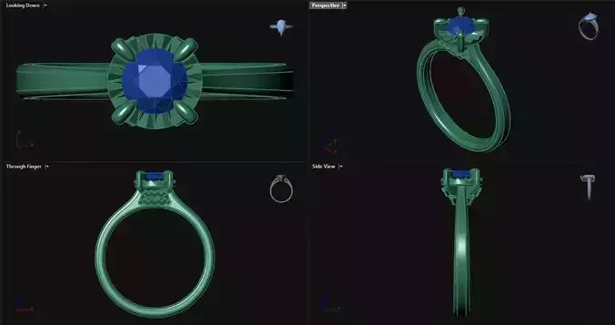 Diamond Round Engagement Ring