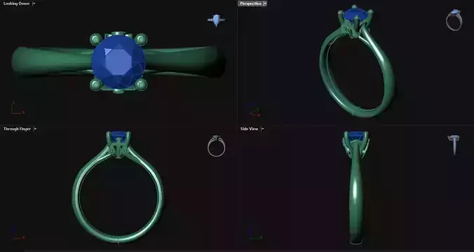 Justice and Sword Engagement Ring