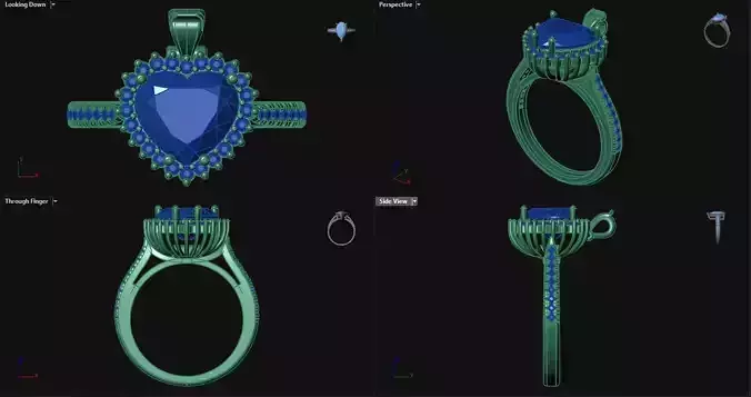 Detachable Heart Ring Pendant