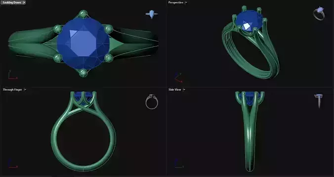6 Prong Engagement Ring 