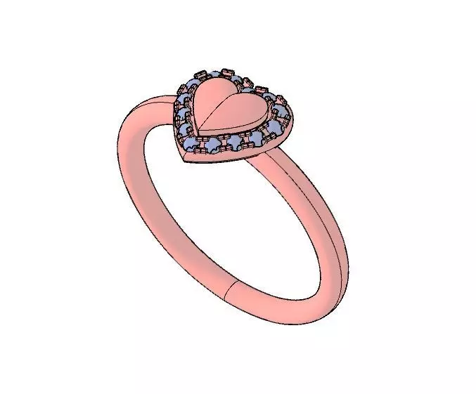 diamond ring jewelry - love 3D print model