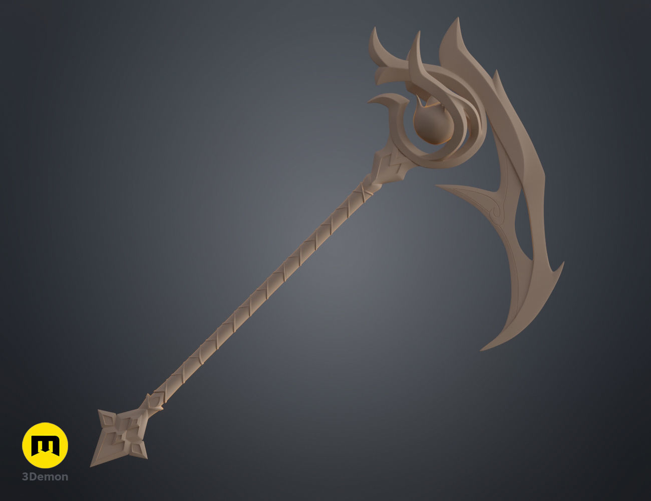 Snow Moon Kayn Scythe - League of Legends 3D print model_11