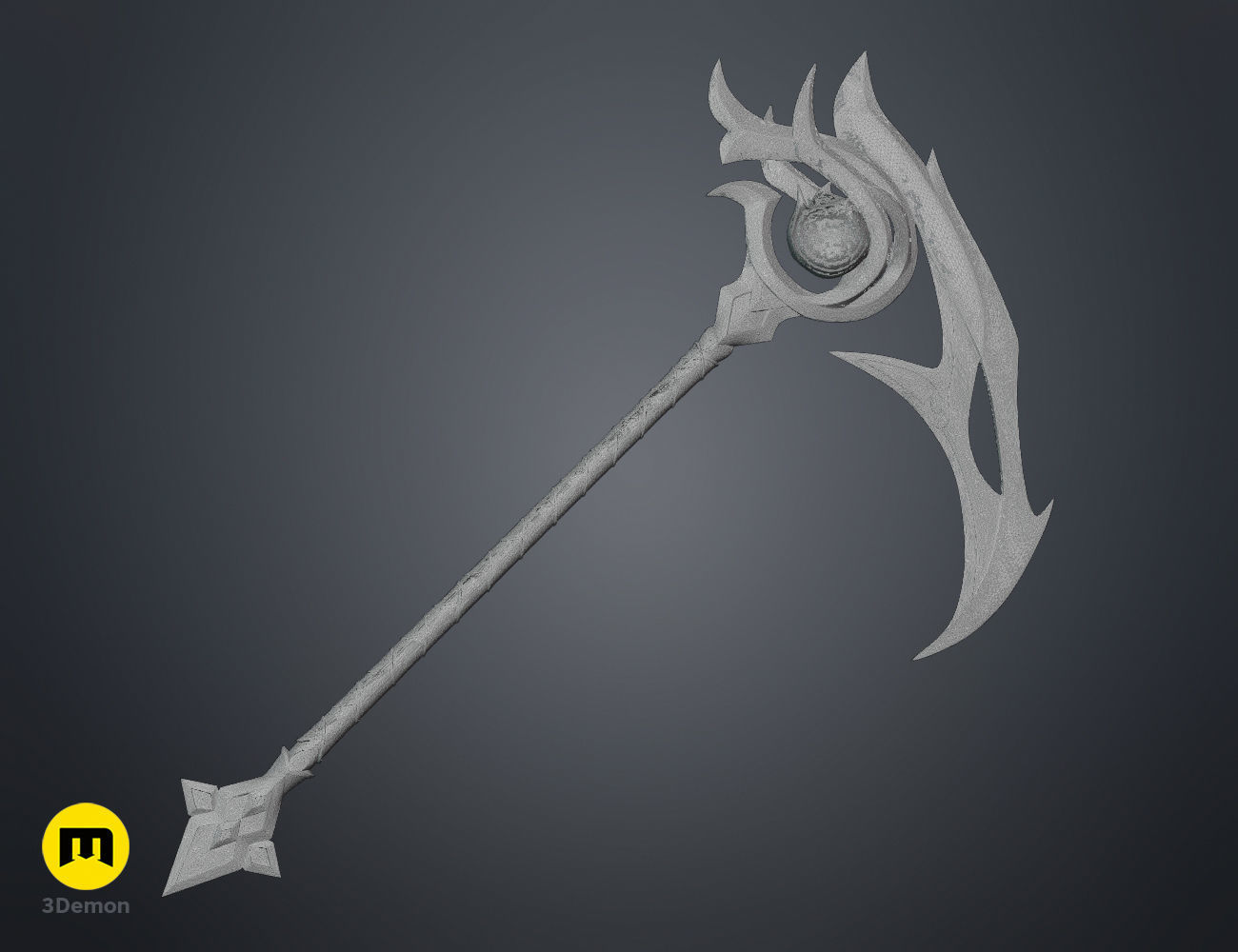 Snow Moon Kayn Scythe - League of Legends 3D print model_12