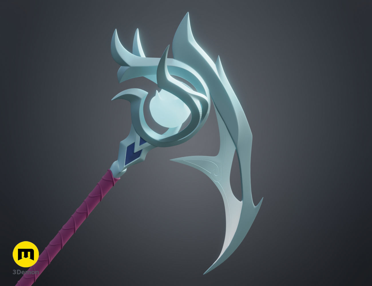 Snow Moon Kayn Scythe - League of Legends 3D print model_1