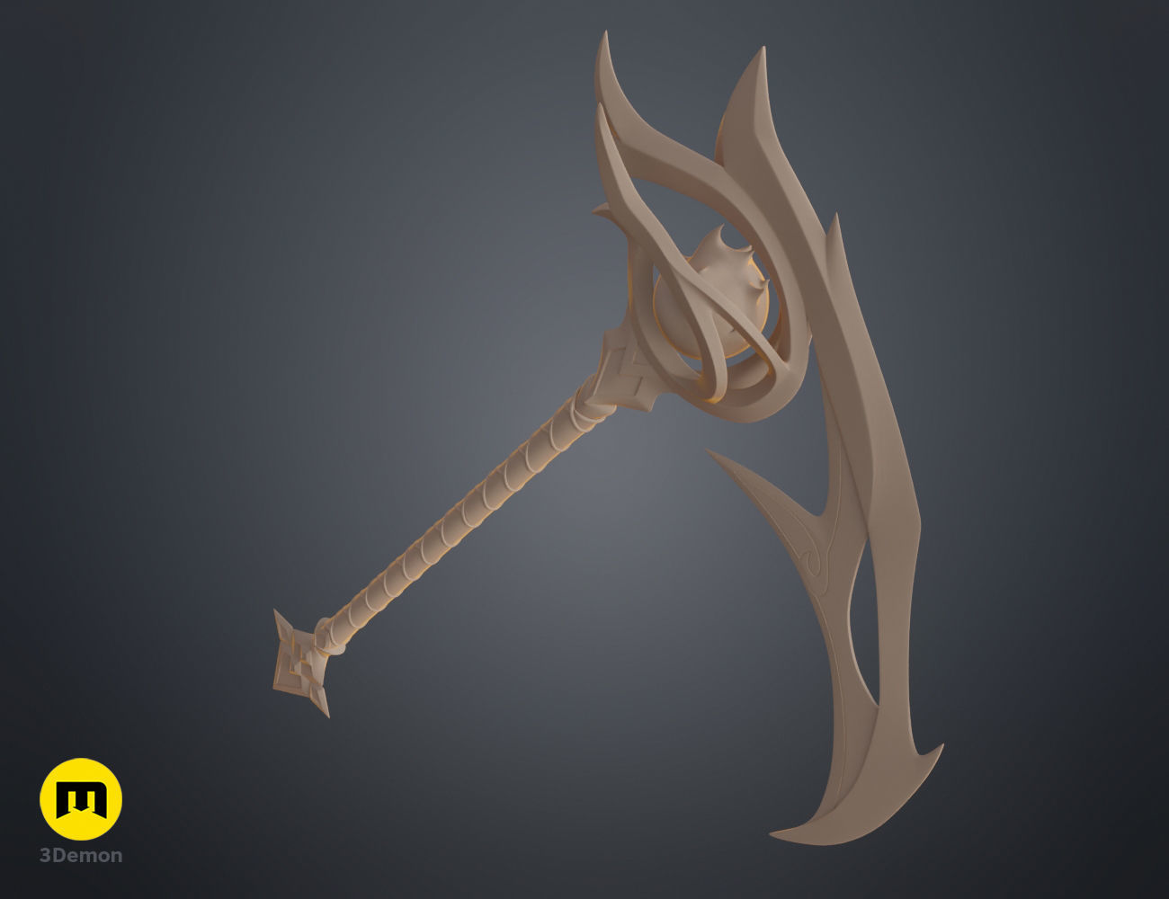 Snow Moon Kayn Scythe - League of Legends 3D print model_9