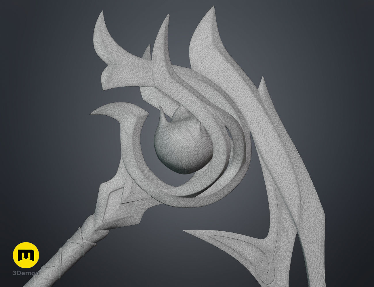 Snow Moon Kayn Scythe - League of Legends 3D print model_13