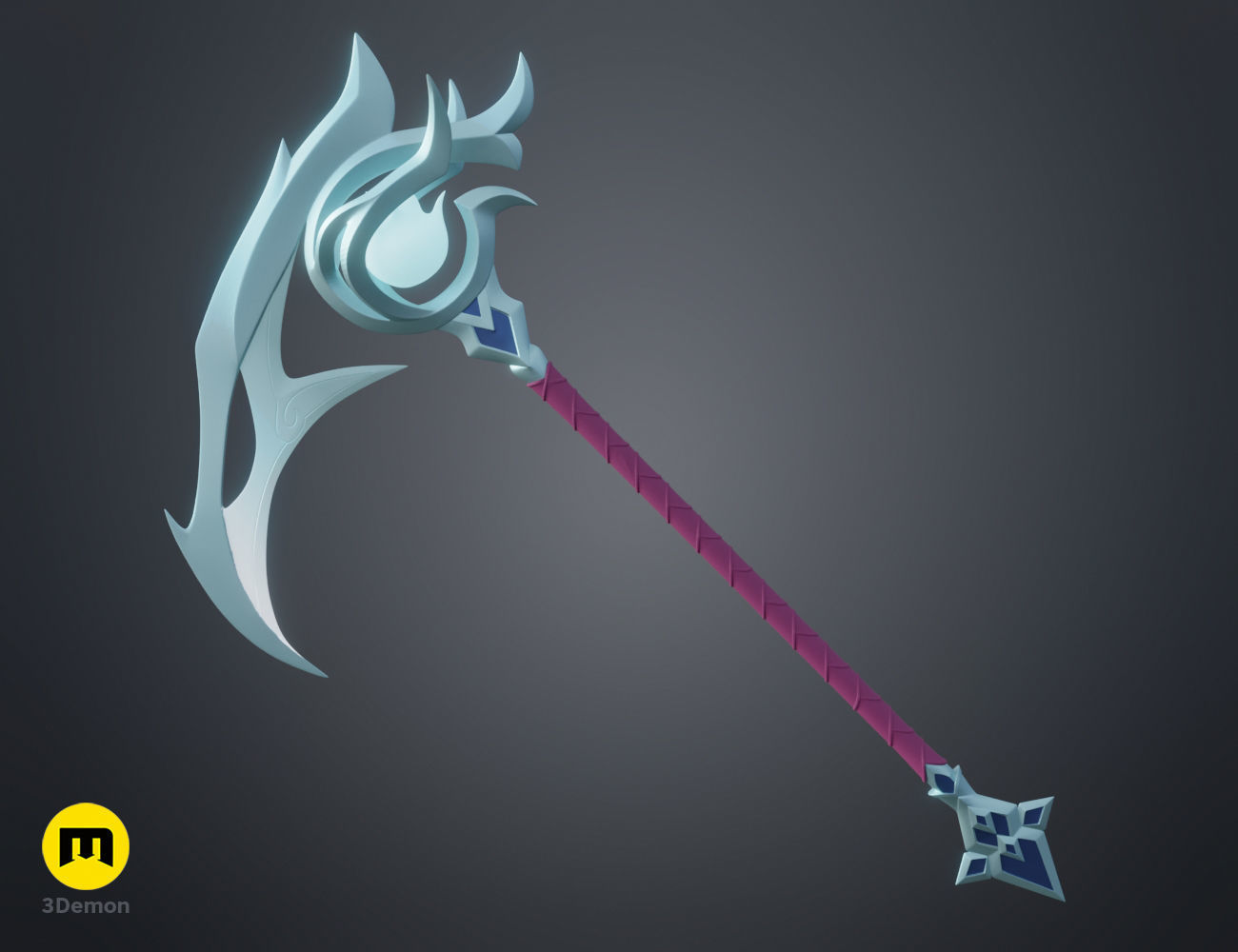 Snow Moon Kayn Scythe - League of Legends 3D print model_2