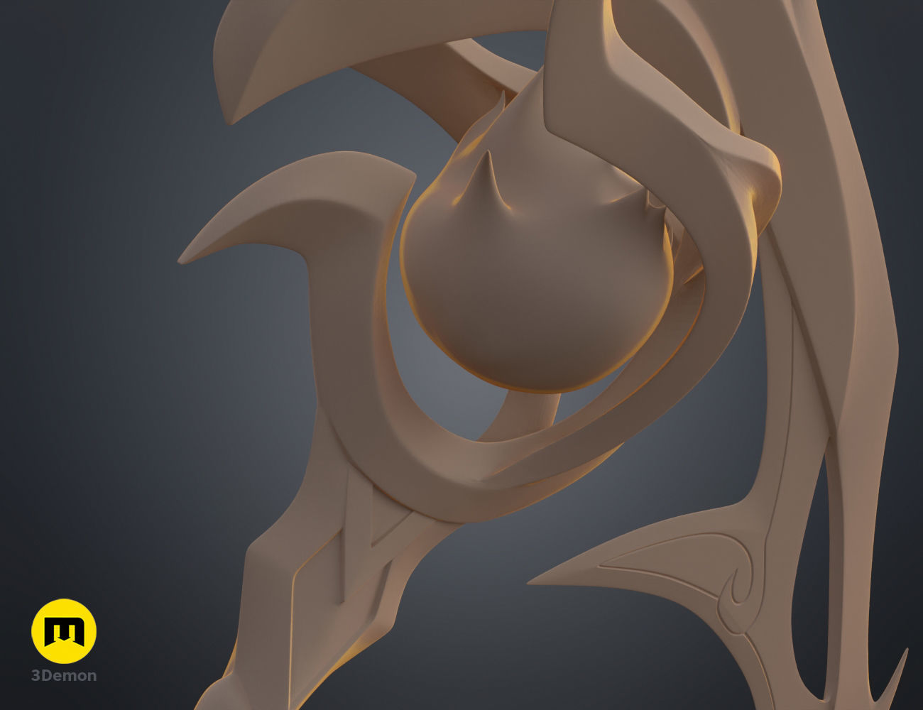 Snow Moon Kayn Scythe - League of Legends 3D print model_7
