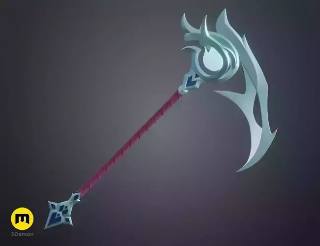 Snow Moon Kayn Scythe - League of Legends 3D print model Snow Moon Kayn Scythe - League of Legends 3D print model