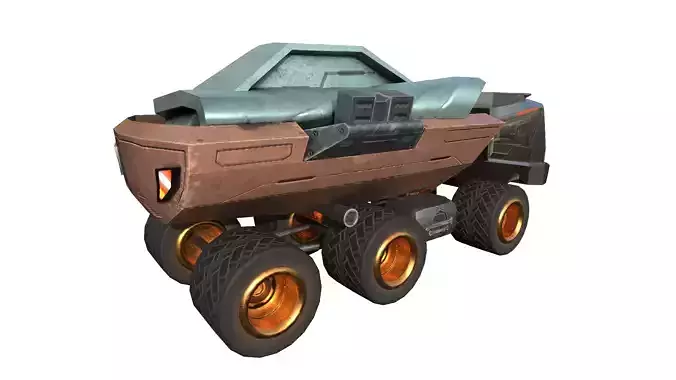 Sci-Fi Truck Model Low-poly 3D model Sci-Fi Truck Model Low-poly 3D model