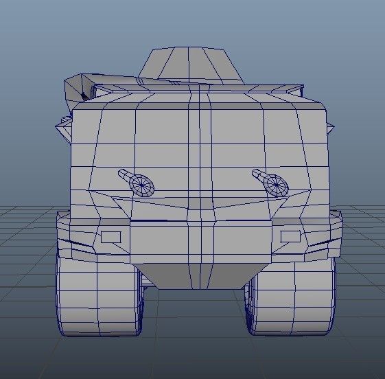 Sci-Fi Truck Model Low-poly 3D model_5