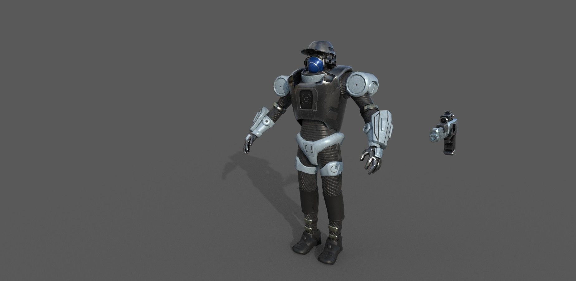 Sci-Fi Warrior Bots Low-poly 3D model_46