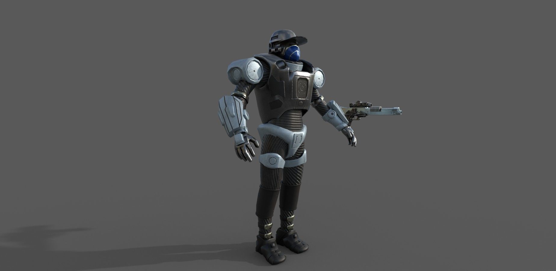 Sci-Fi Warrior Bots Low-poly 3D model_48