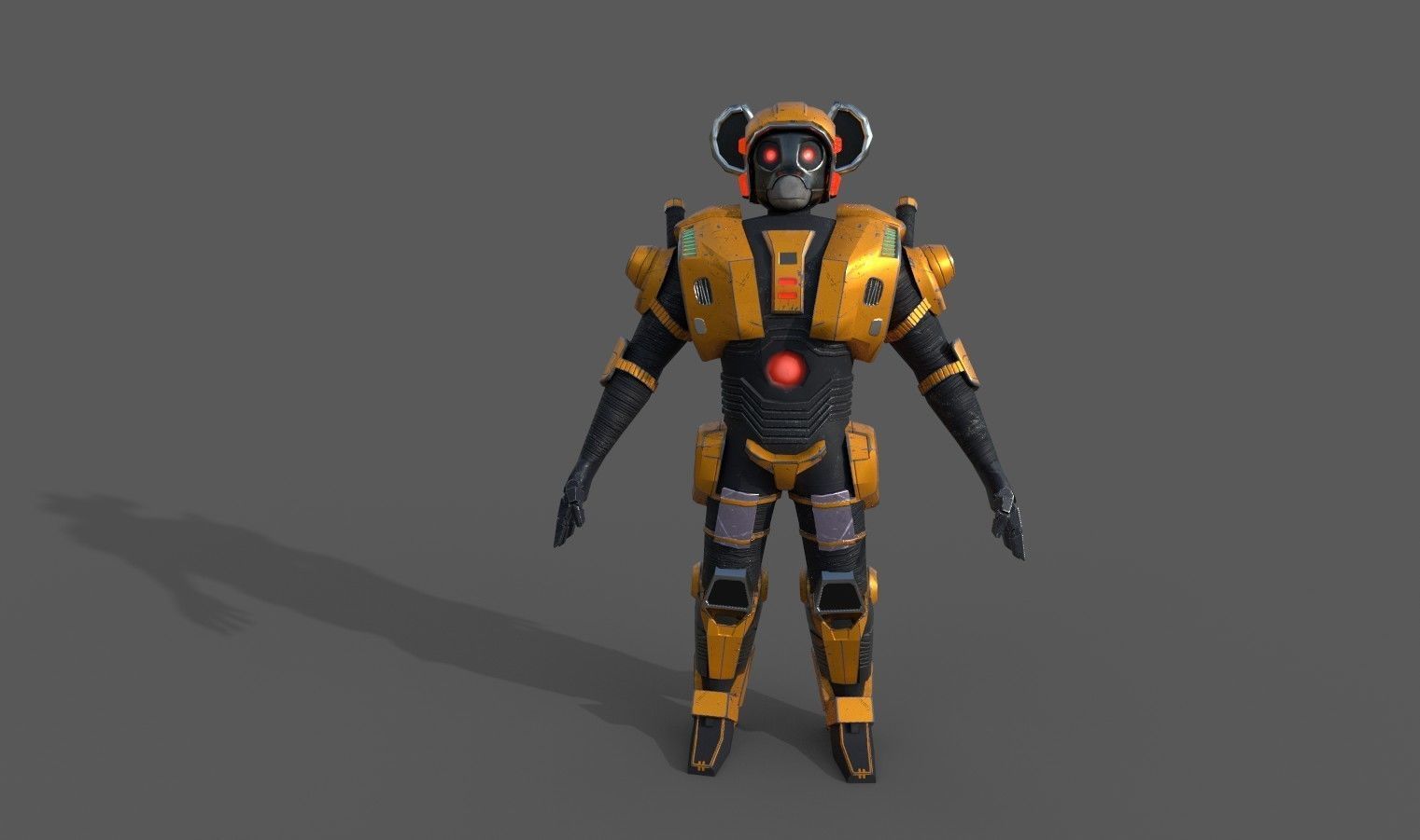 Sci-Fi Warrior Bots Low-poly 3D model_43