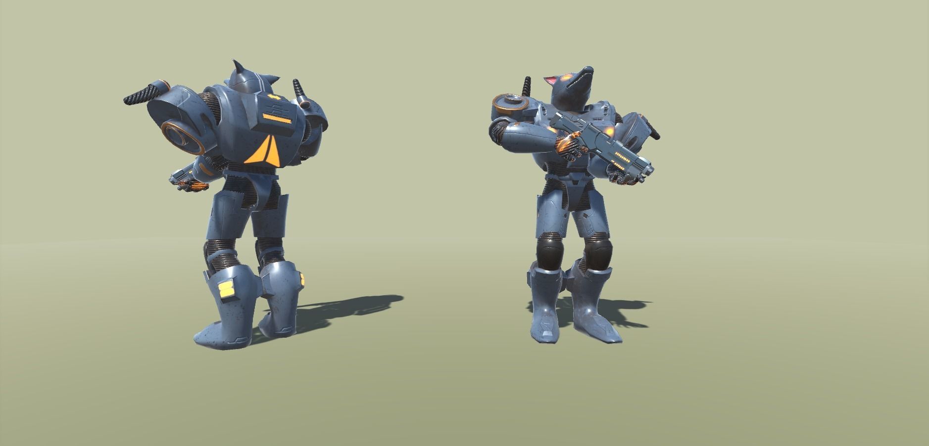 Sci-Fi Warrior Bots Low-poly 3D model_19