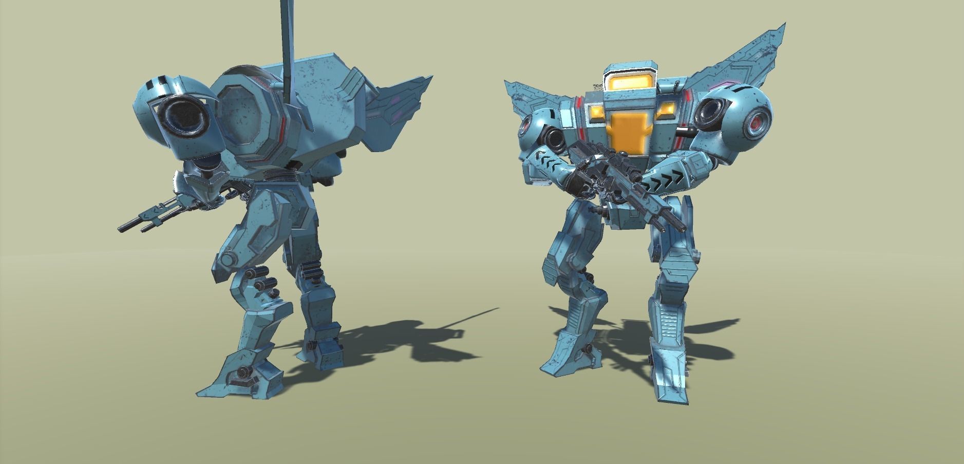 Sci-Fi Warrior Bots Low-poly 3D model_14