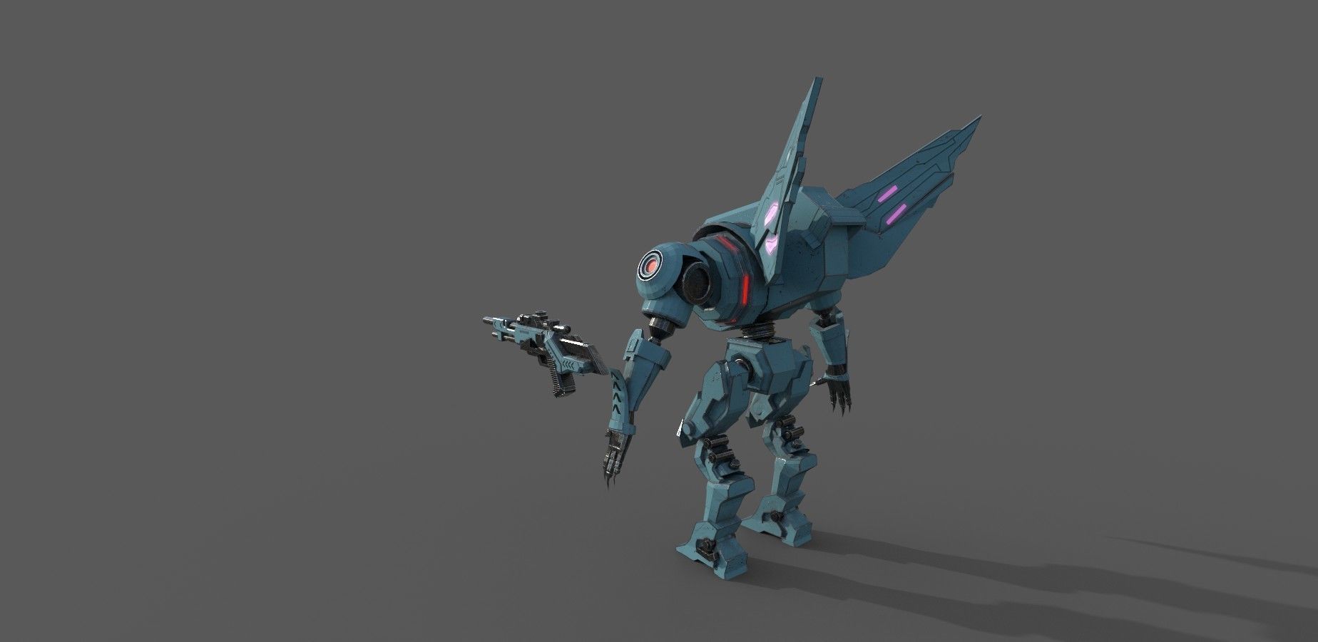 Sci-Fi Warrior Bots Low-poly 3D model_55