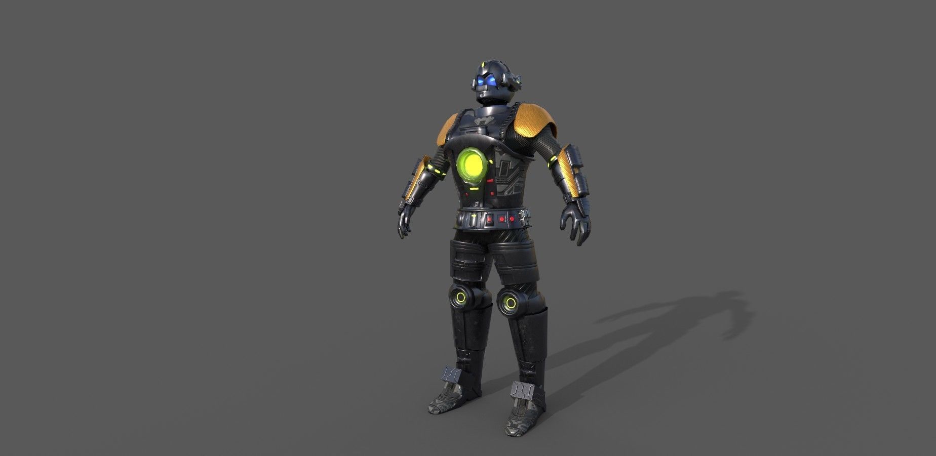 Sci-Fi Warrior Bots Low-poly 3D model_33