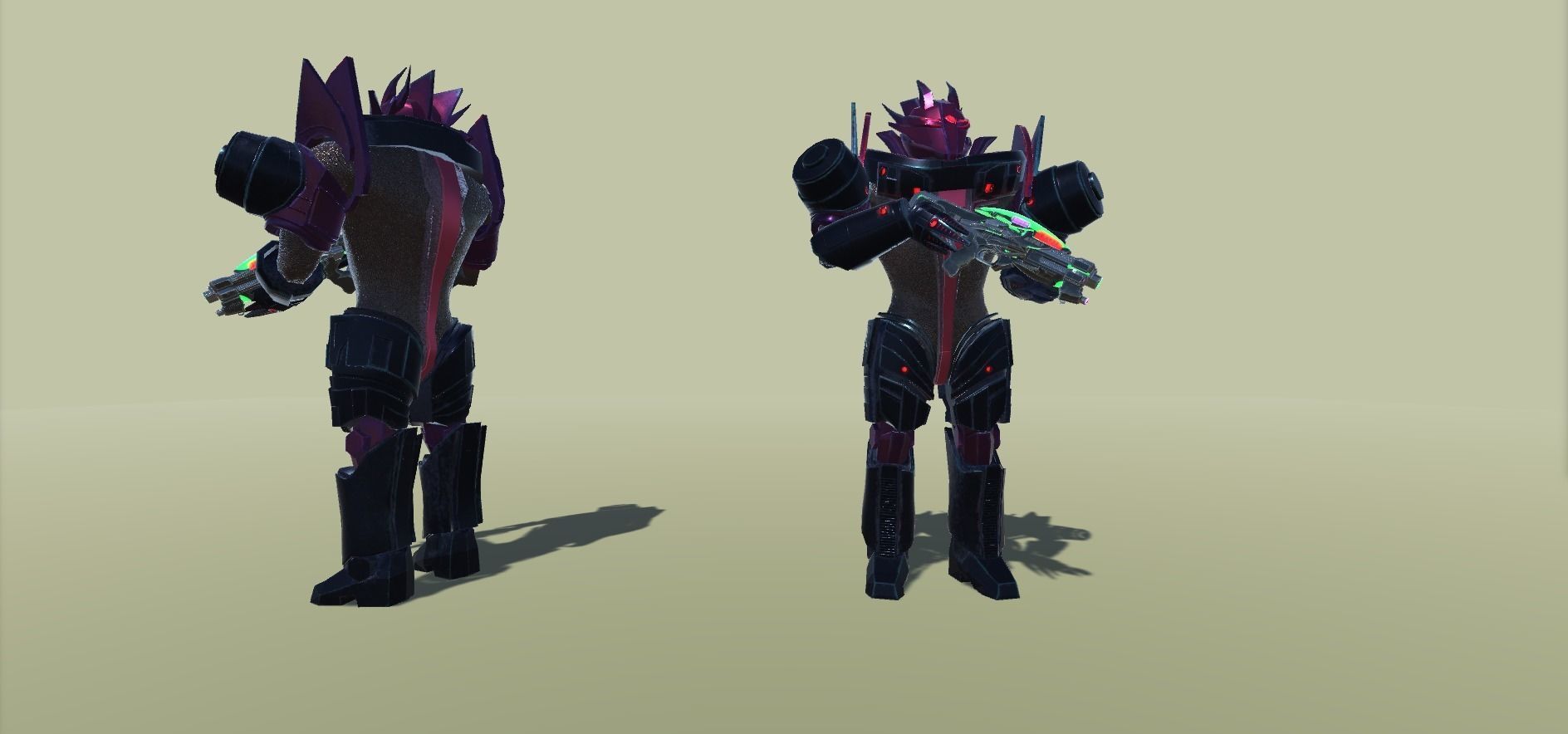 Sci-Fi Warrior Bots Low-poly 3D model_16