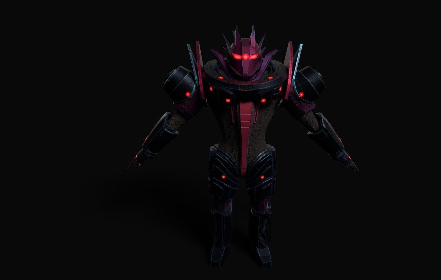 Sci-Fi Warrior Bots Low-poly 3D model_25