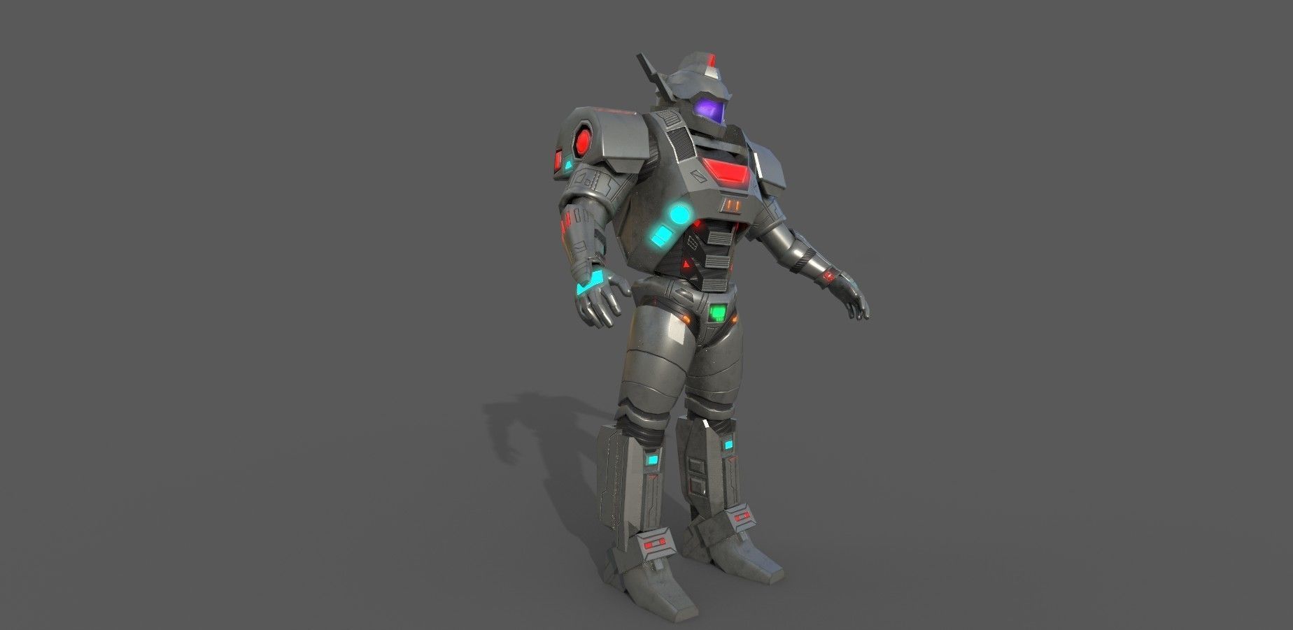 Sci-Fi Warrior Bots Low-poly 3D model_66