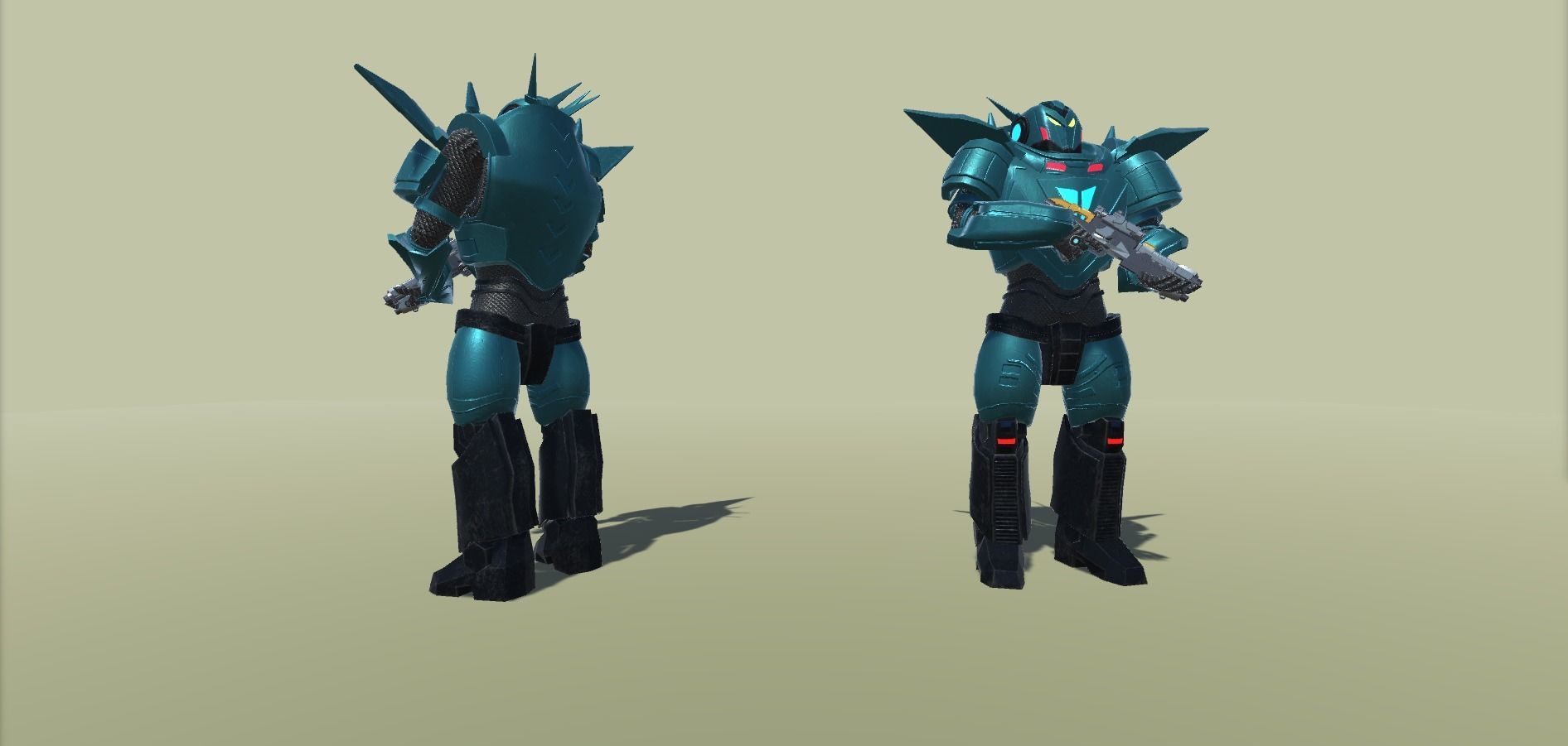 Sci-Fi Warrior Bots Low-poly 3D model_18