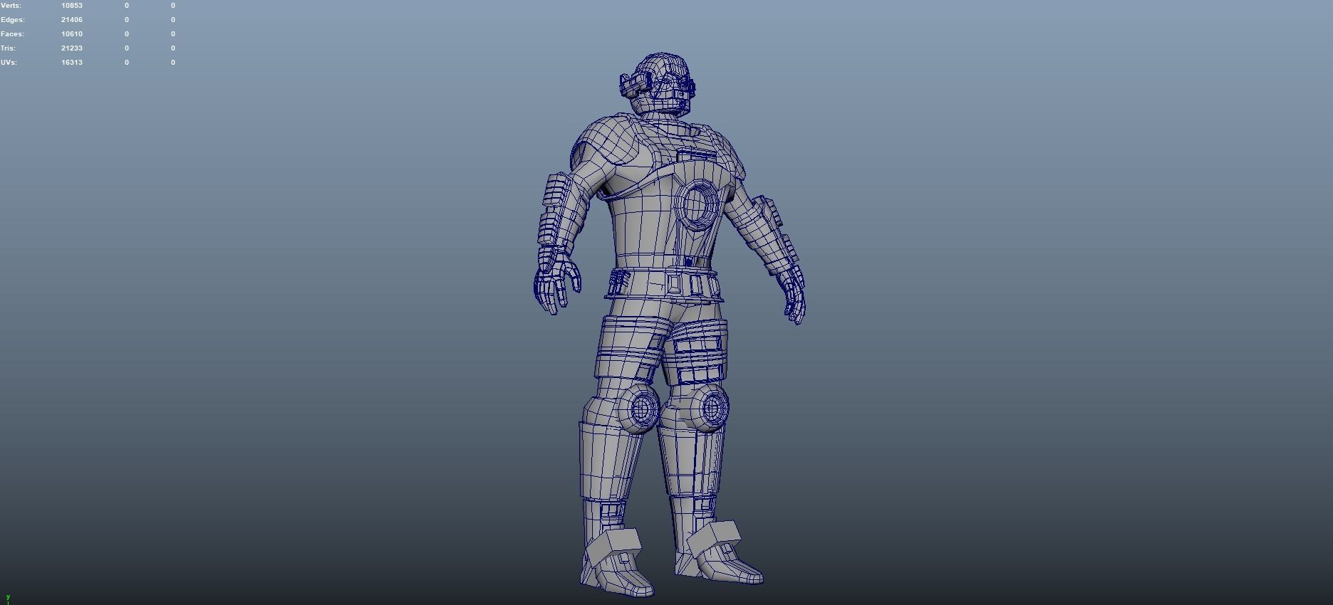 Sci-Fi Warrior Bots Low-poly 3D model_30