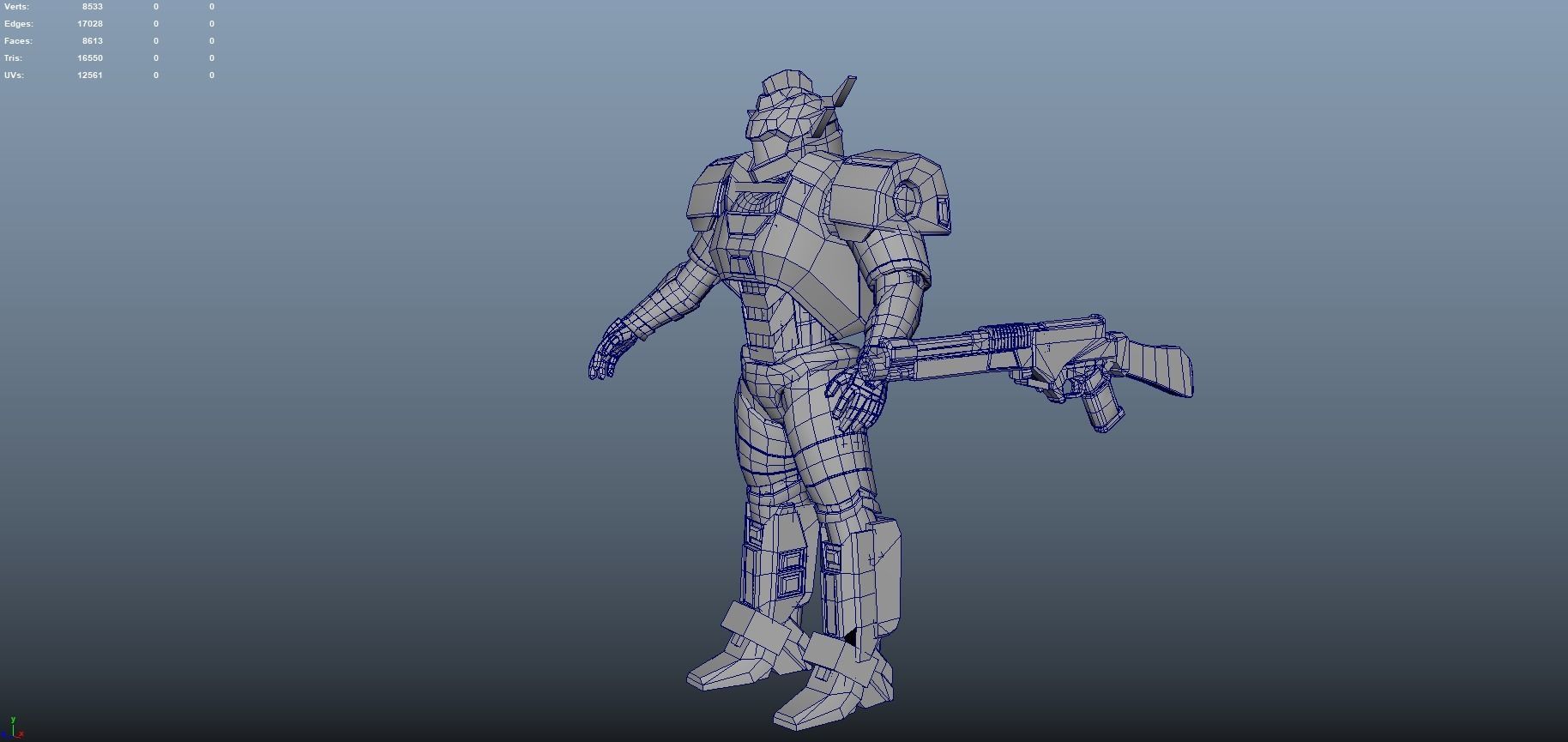 Sci-Fi Warrior Bots Low-poly 3D model_63