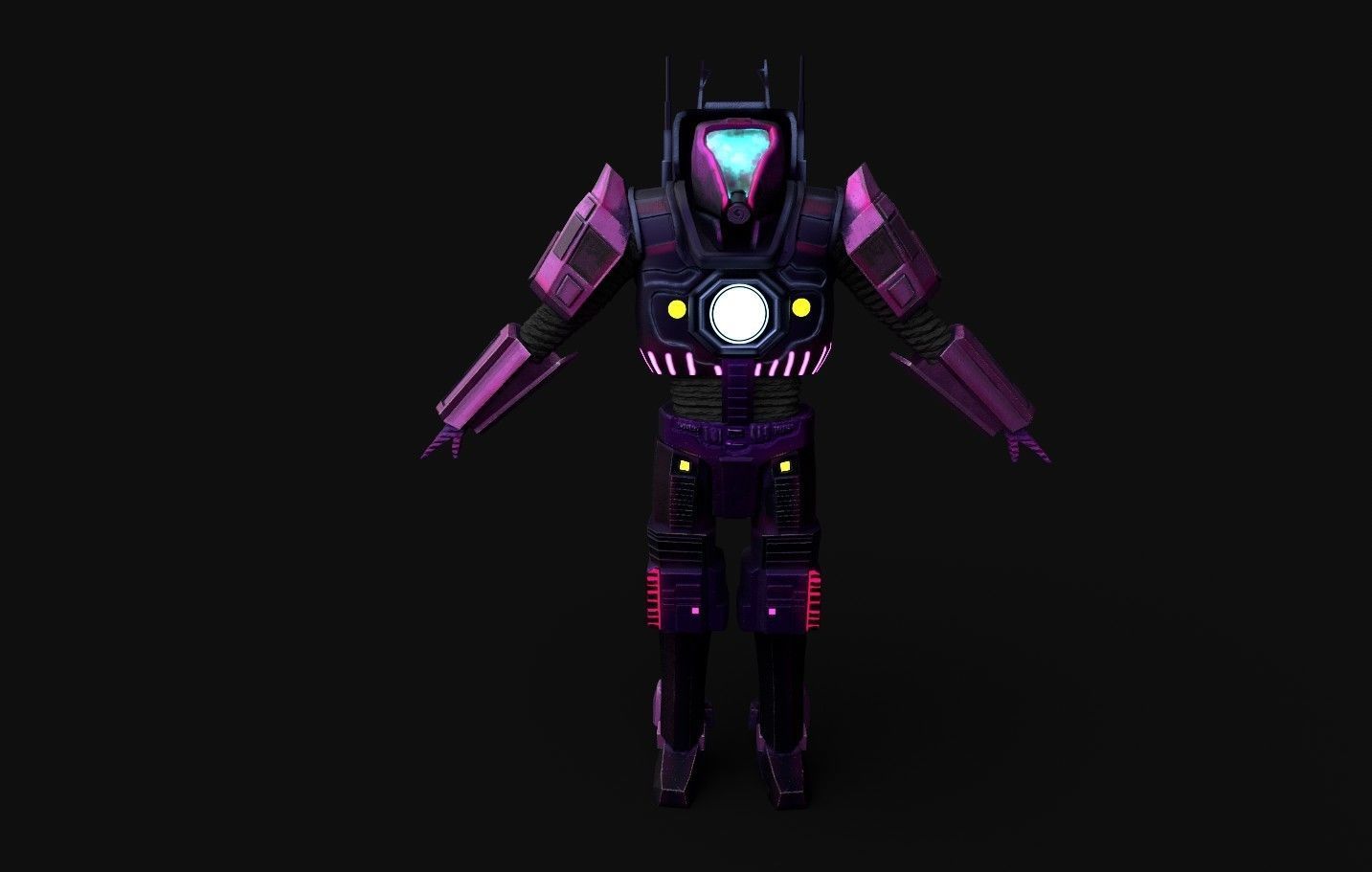 Sci-Fi Warrior Bots Low-poly 3D model_35
