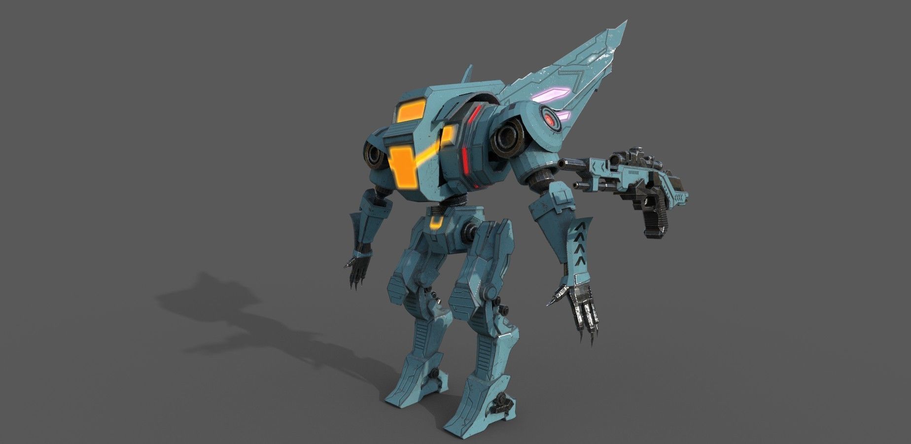 Sci-Fi Warrior Bots Low-poly 3D model_51