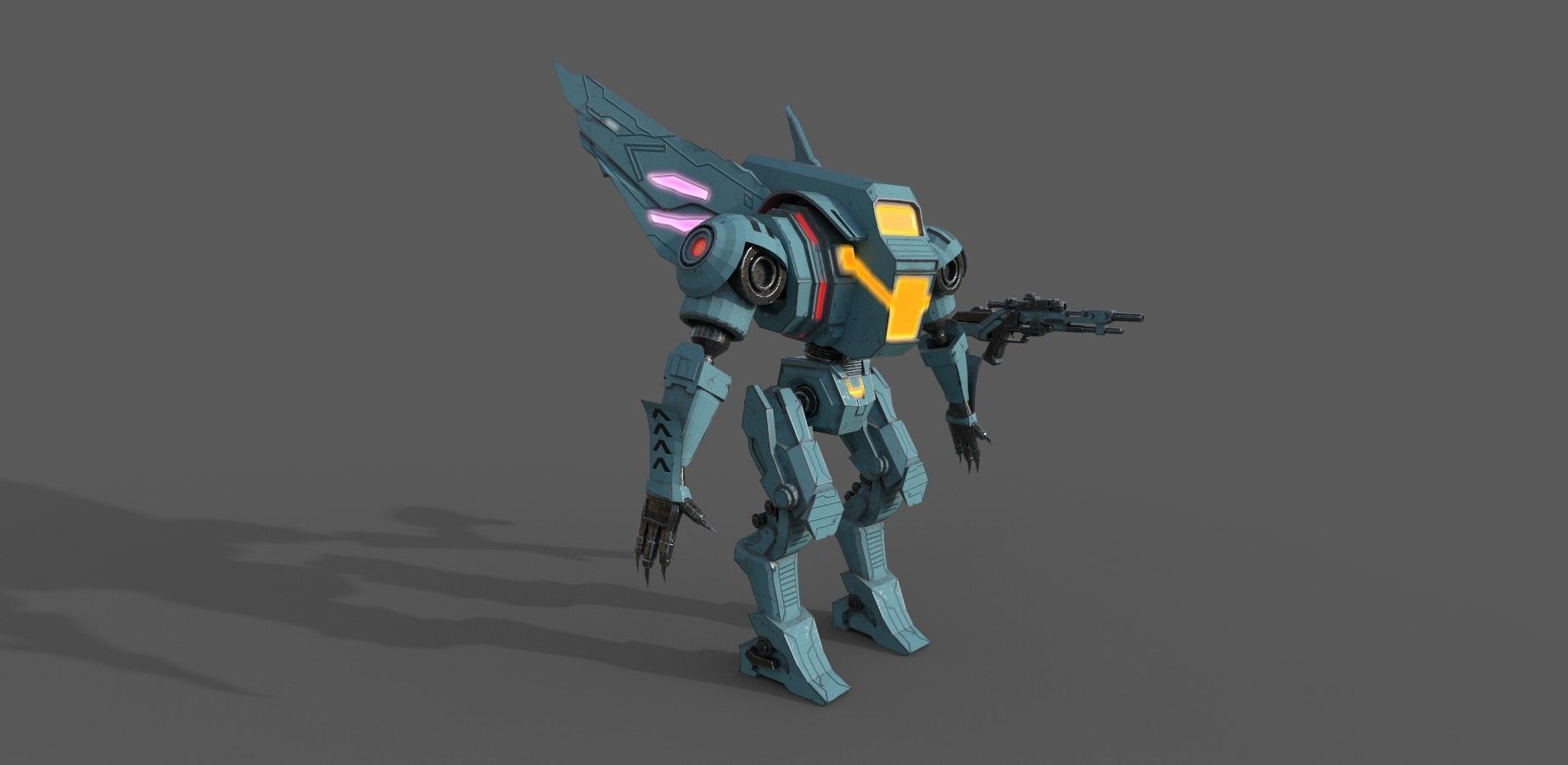 Sci-Fi Warrior Bots Low-poly 3D model_53