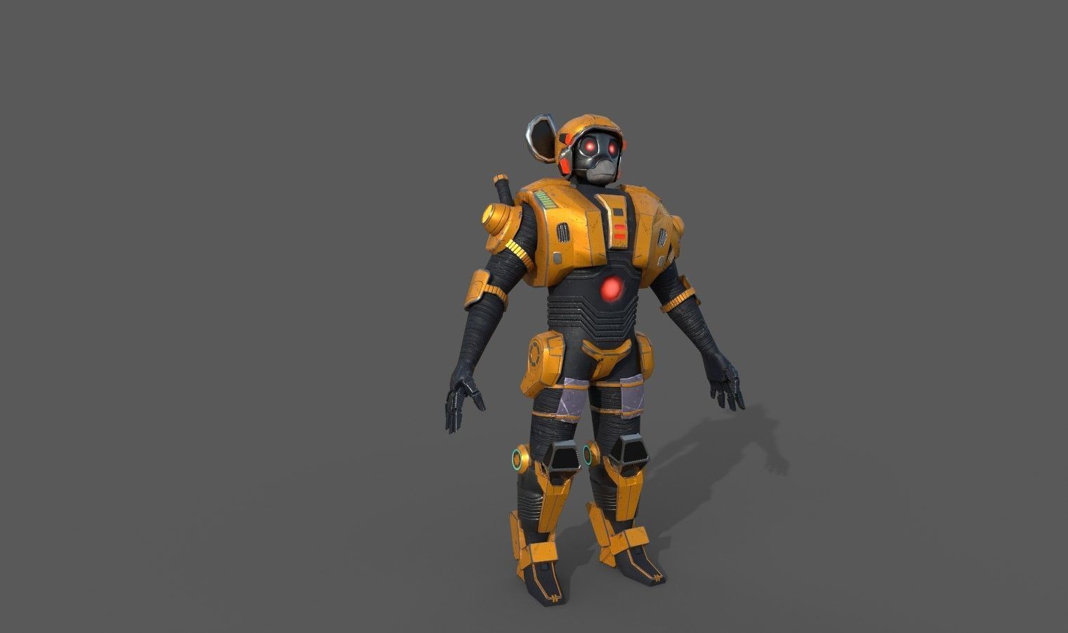 Sci-Fi Warrior Bots Low-poly 3D model_44