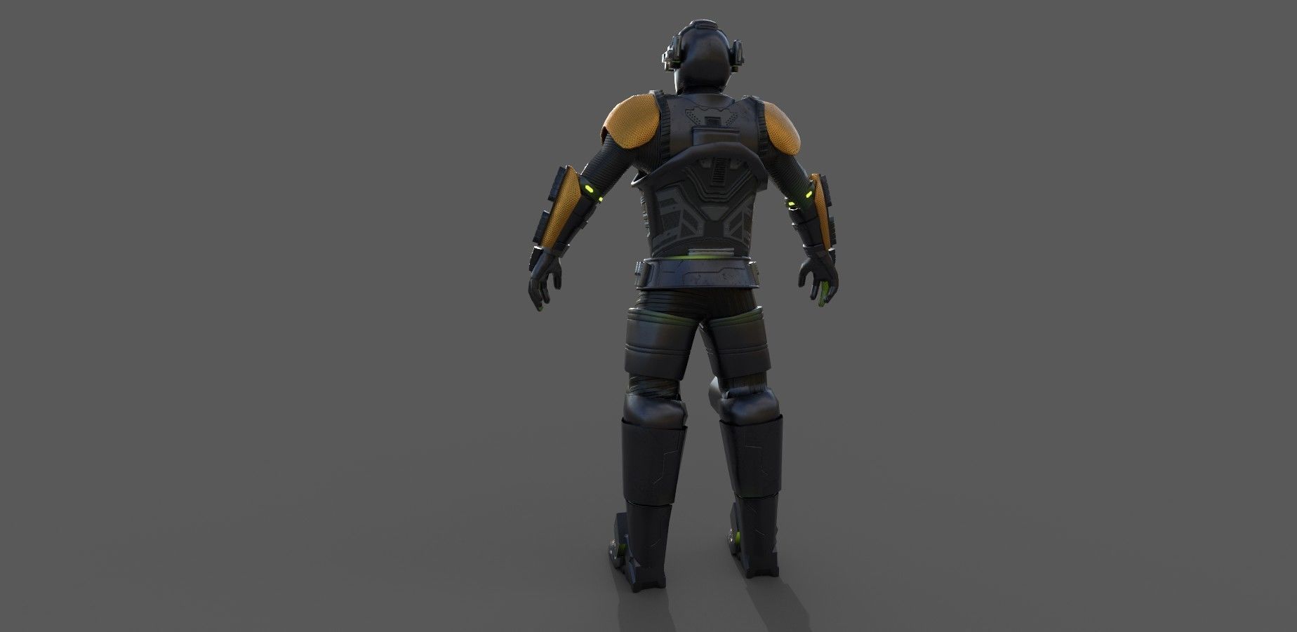 Sci-Fi Warrior Bots Low-poly 3D model_31