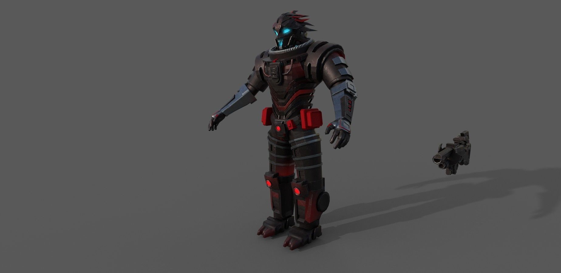 Sci-Fi Warrior Bots Low-poly 3D model_70