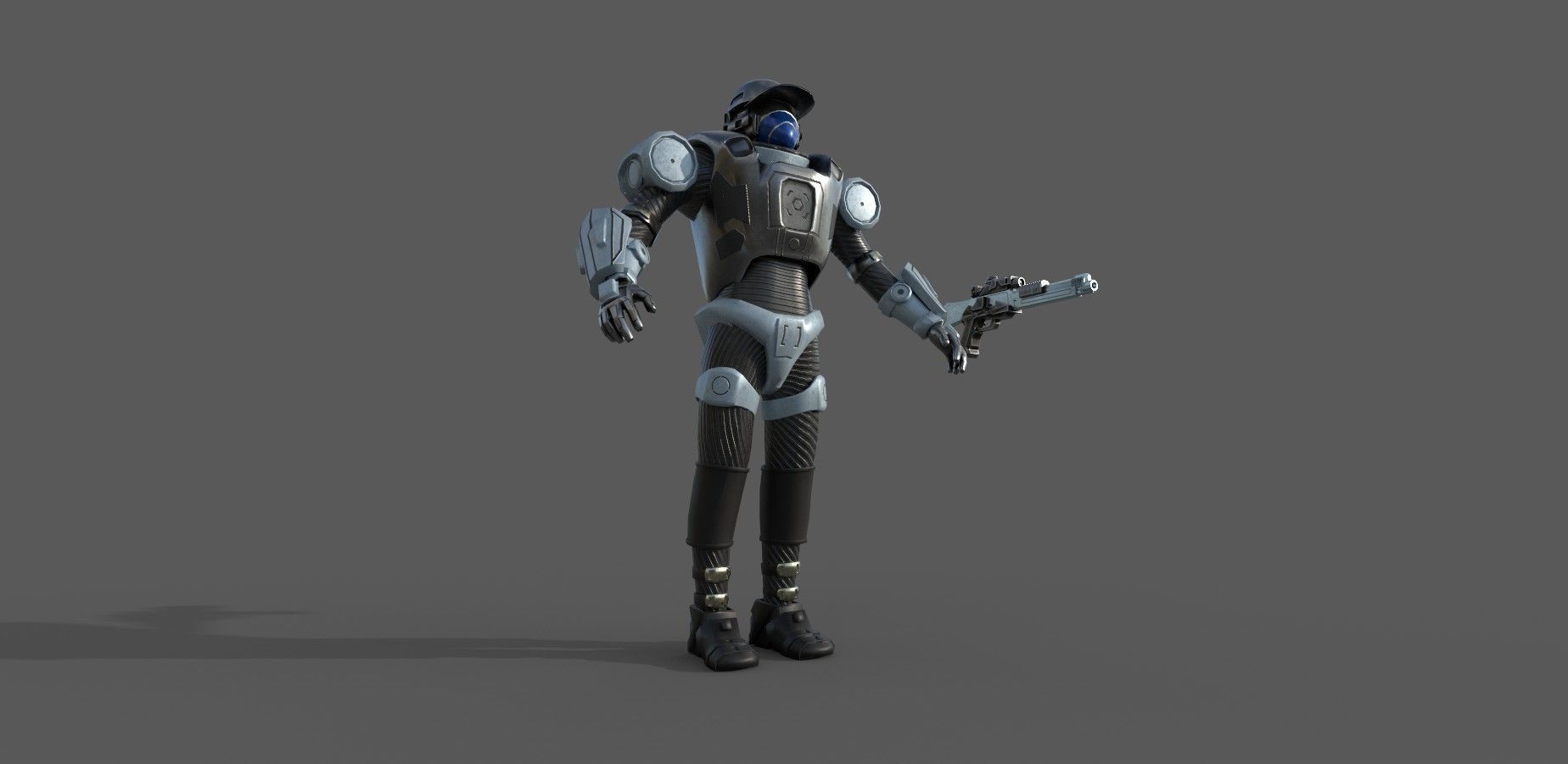 Sci-Fi Warrior Bots Low-poly 3D model_50