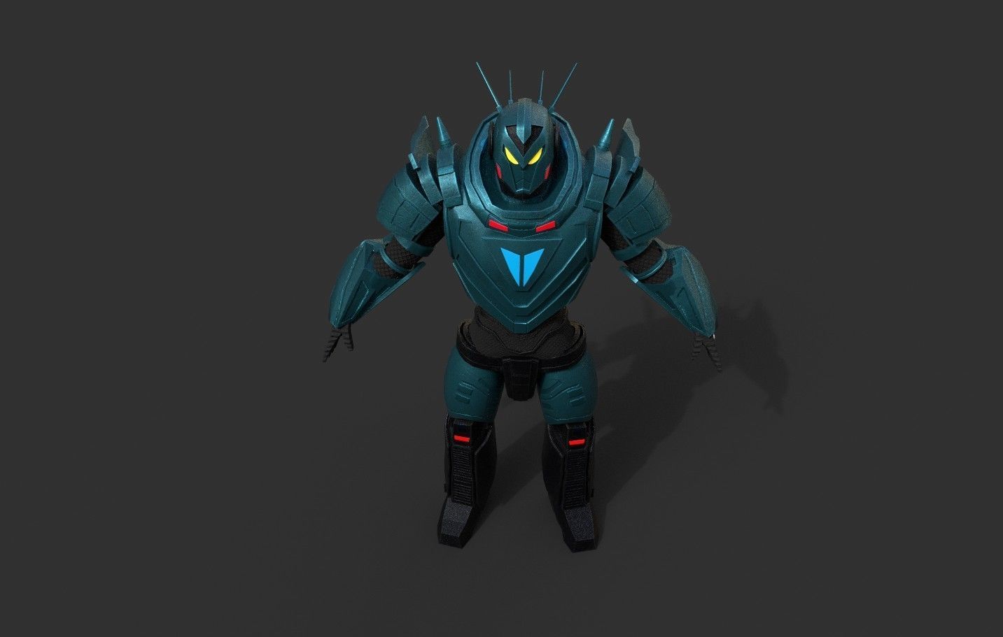 Sci-Fi Warrior Bots Low-poly 3D model_39