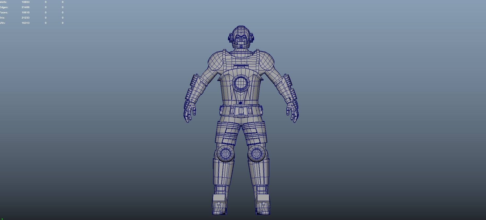 Sci-Fi Warrior Bots Low-poly 3D model_32