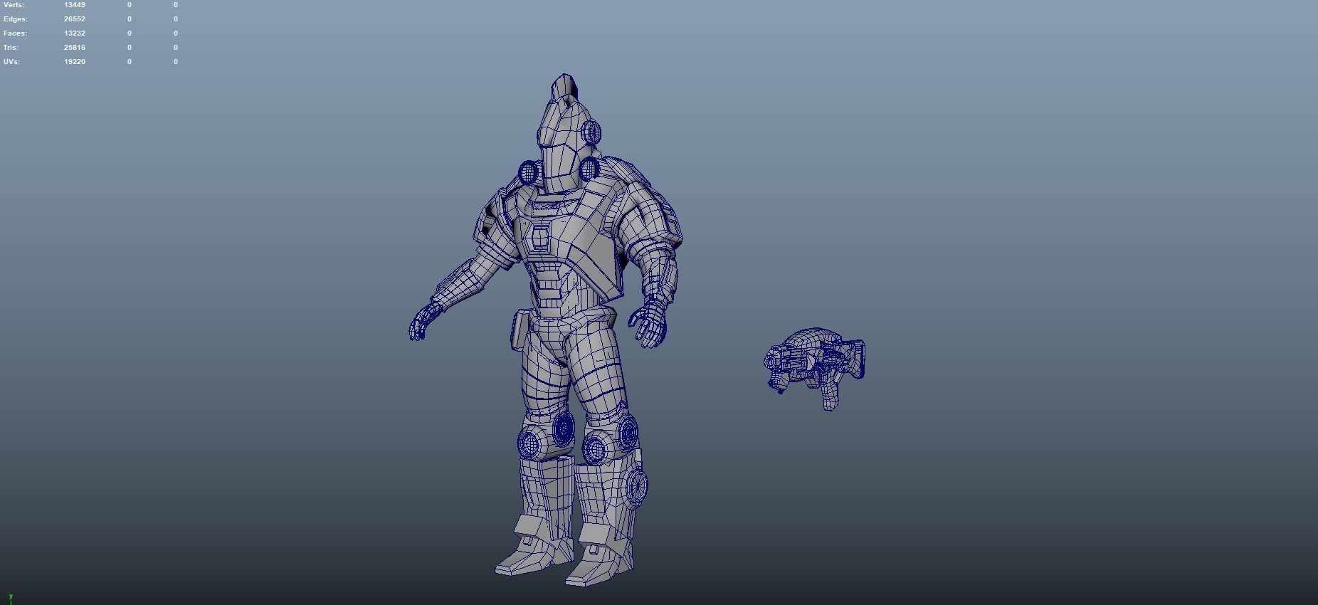 Sci-Fi Warrior Bots Low-poly 3D model_58