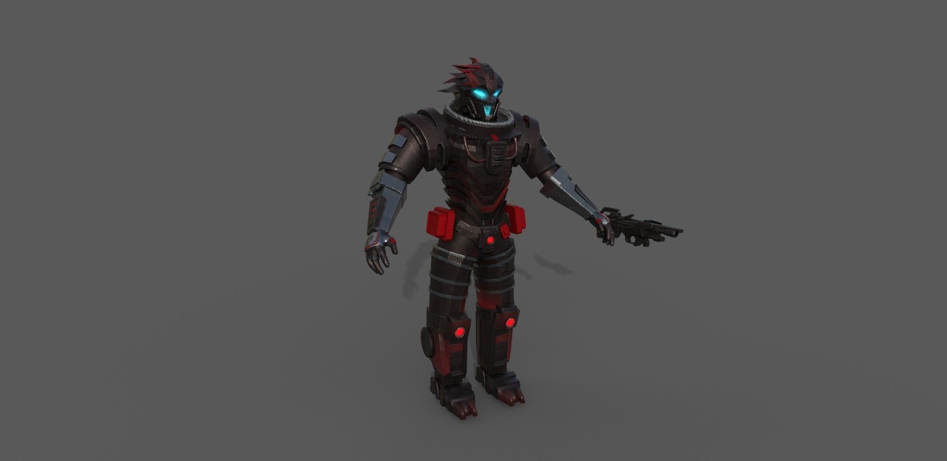Sci-Fi Warrior Bots Low-poly 3D model_68