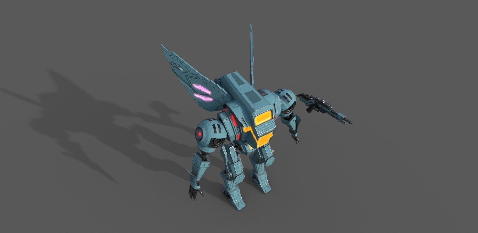 Sci-Fi Warrior Bots Low-poly 3D model_56