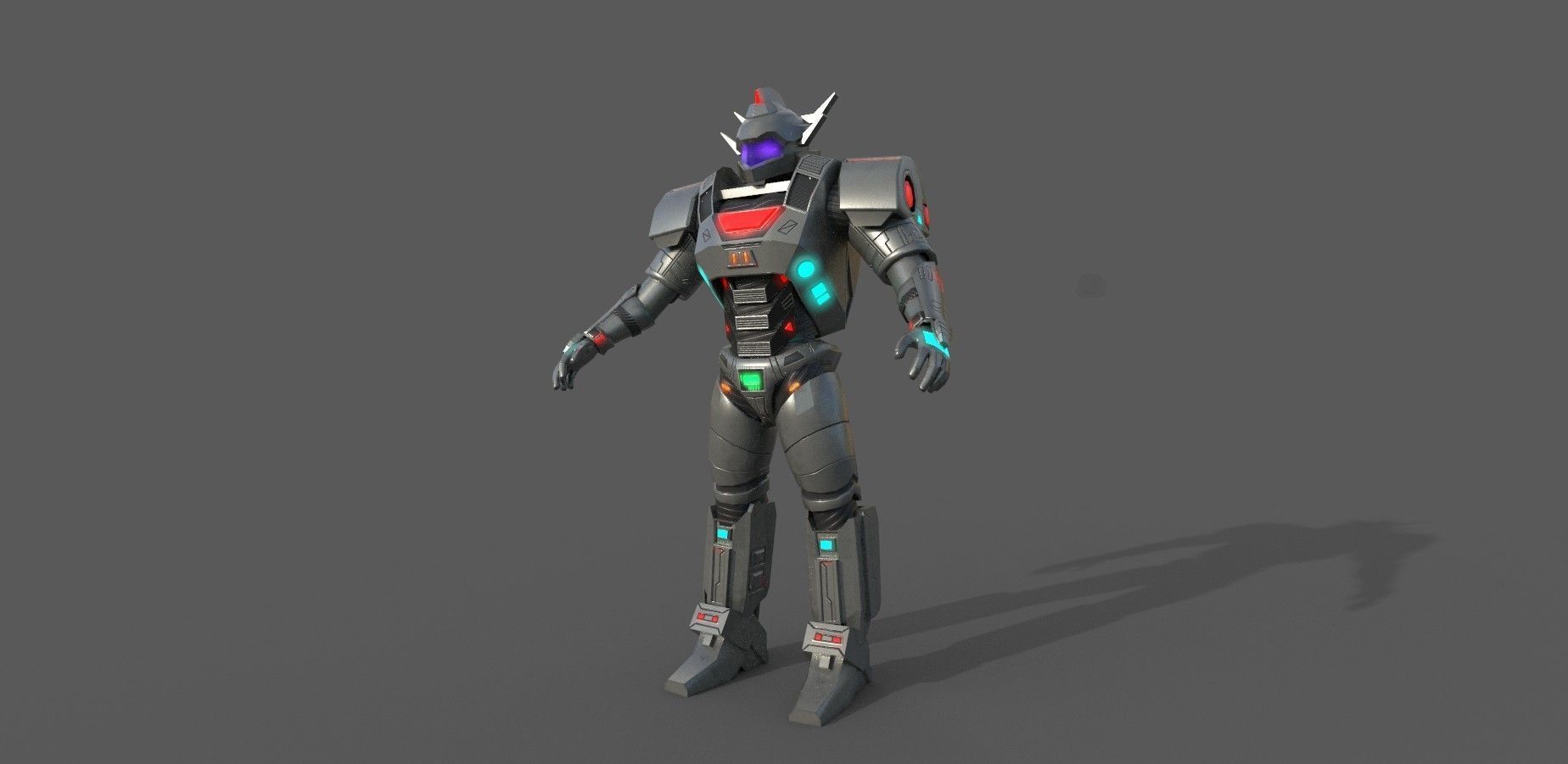 Sci-Fi Warrior Bots Low-poly 3D model_64
