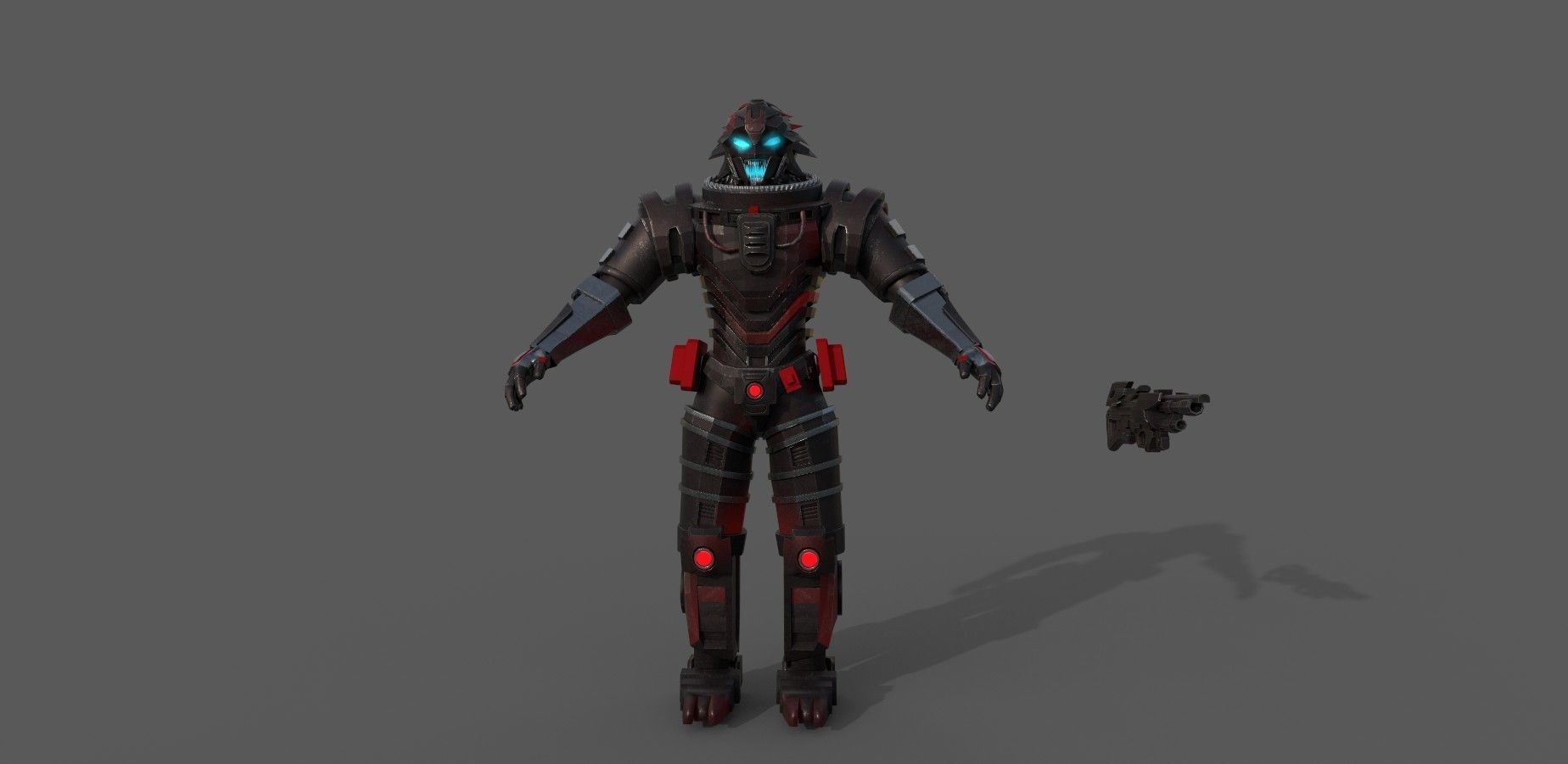 Sci-Fi Warrior Bots Low-poly 3D model_69
