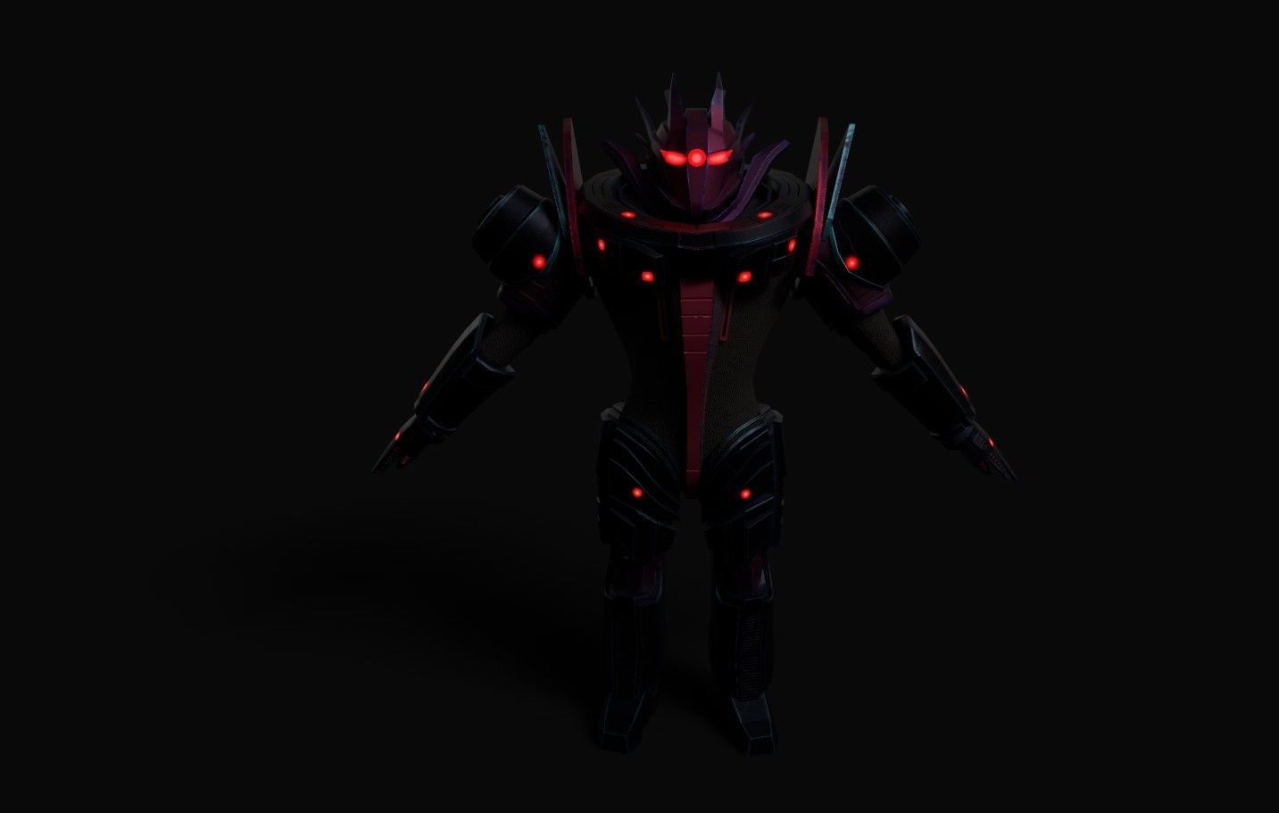 Sci-Fi Warrior Bots Low-poly 3D model_26
