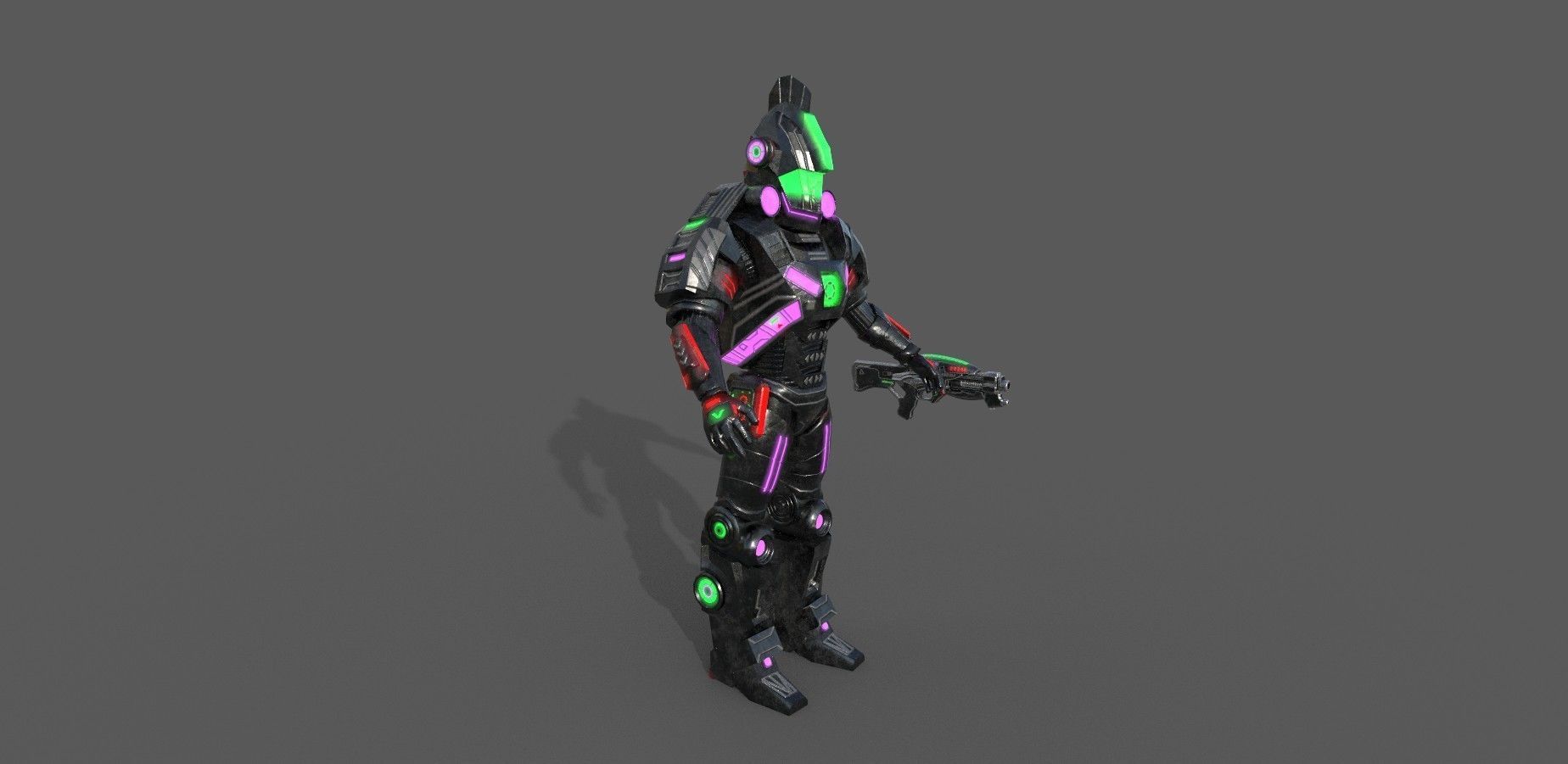 Sci-Fi Warrior Bots Low-poly 3D model_59